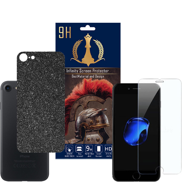 برچسب پوششی اینفینیتی مدل PR MAX مناسب برای گوشی موبایل اپل iPhone 7 / 8 به همراه محافظ صفحه نمایش
