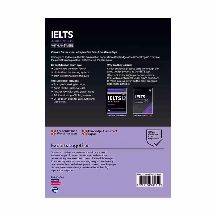 کتاب Cambridge IELTS 15 Academic اثر جمعی از نویسندگان انتشارات زبان مهر 