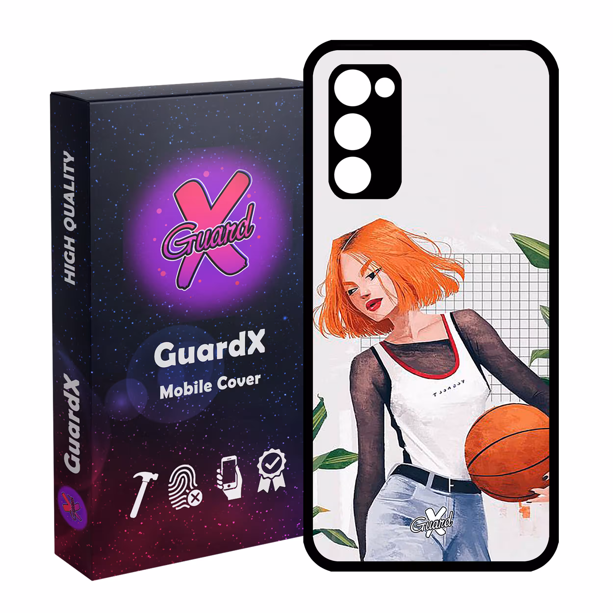 کاور گارد ایکس طرح Girl مدل Glass10338 مناسب برای گوشی موبایل سامسونگ Galaxy S20 FE