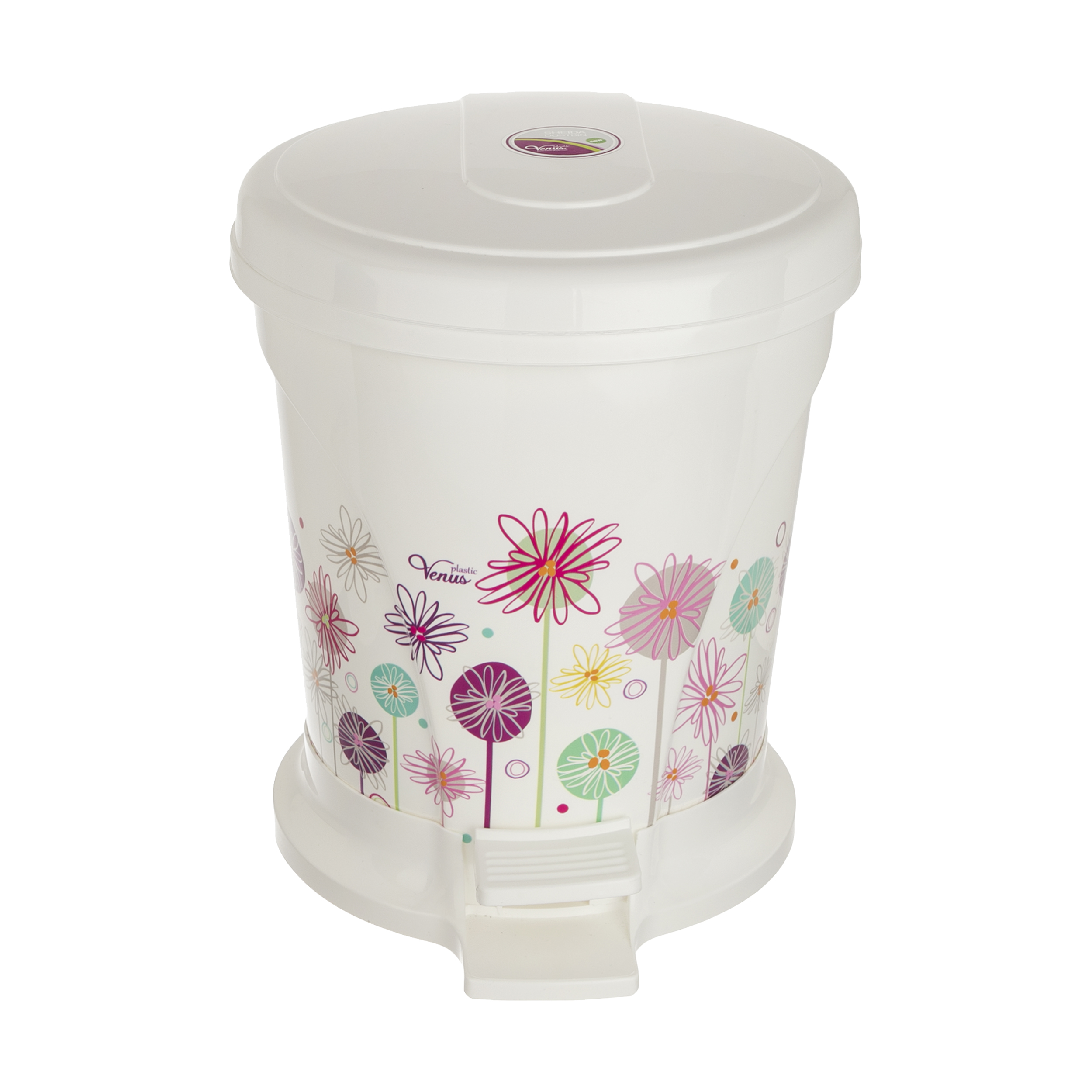 سطل زباله پدالی ونوس پلاستیک مدل شیدا کد 160