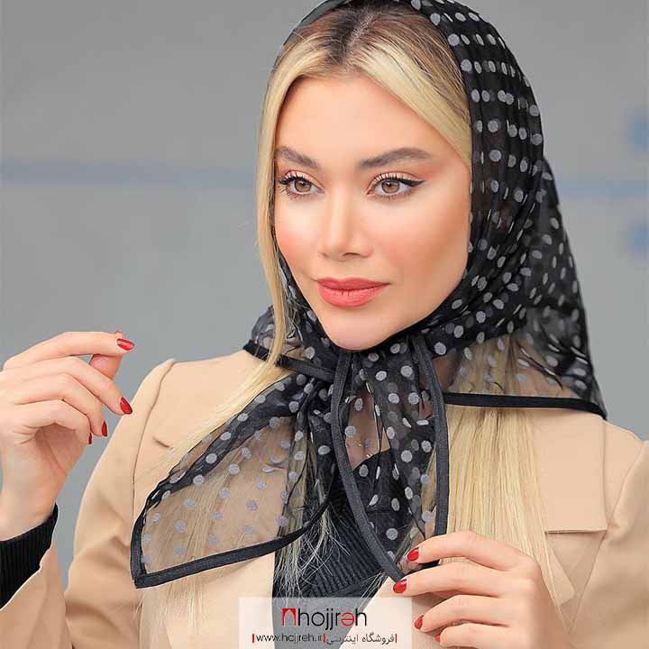 اطلاعات ، قیمت و خرید مینی اسکارف حریر توپ توپی کد D215