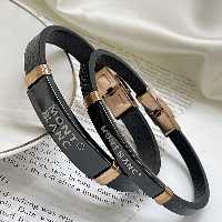 دستبند مدل چرم بسته دو عددی