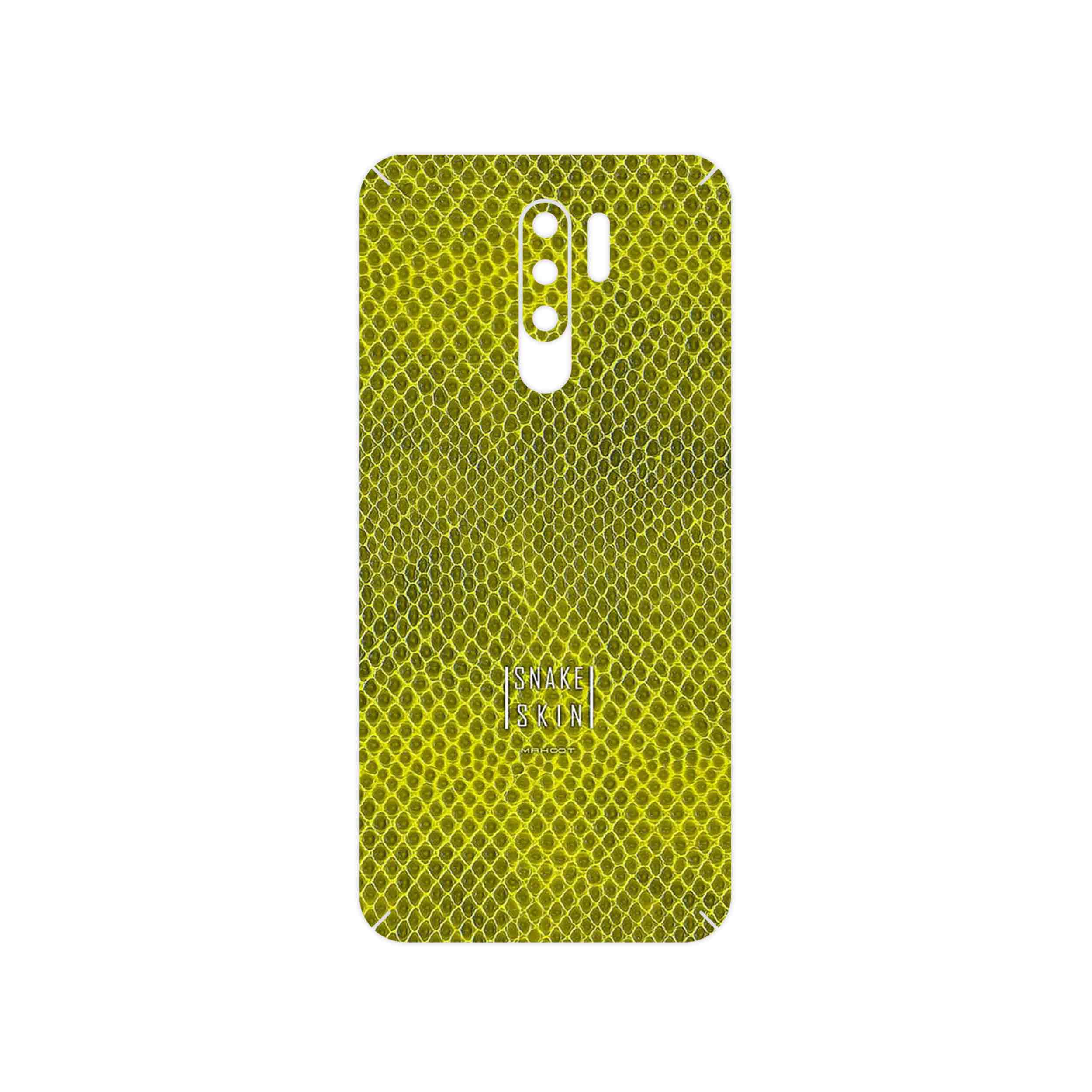 برچسب پوششی ماهوت مدل Yellow Snake Skin مناسب برای گوشی موبایل شیائومی Redmi 9