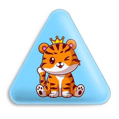 پیکسل خندالو طرح سال ببر مدل مثلثی کد 13028