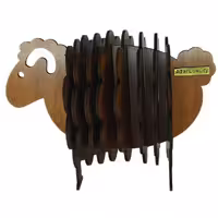 زیر لیوانی آذرلاکچری طرح گوسفند کد zl02 بسته 6 عددی