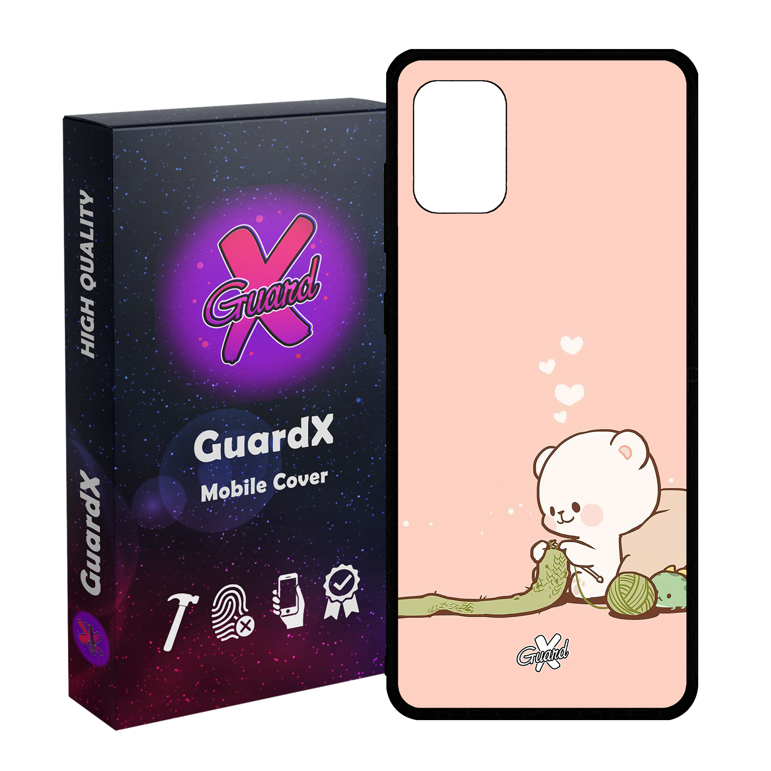 کاور گارد ایکس طرح خرس 2 مدل Glass10489 مناسب برای گوشی موبایل سامسونگ Galaxy A71 4G