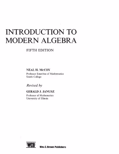 خرید و دانلود نسخه کامل کتاب Introduction to Modern Algebra