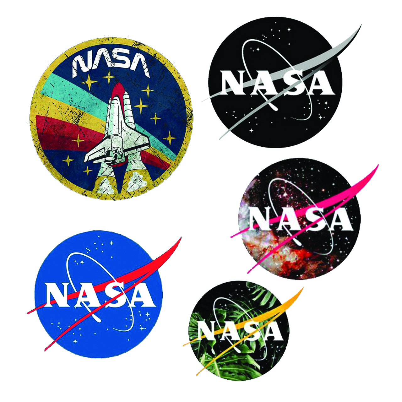 استیکر تزئینی موبایل و تبلت مدل NASA کد 201 مجموعه 5 عددی