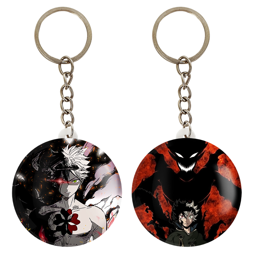 جاکلیدی خندالو مدل آستا و علامت شبدر شیطانی انیمه بلک کلاور کد 1173011729 مجموعه 2 عددی