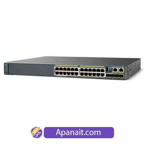 سوئیچ شبکه سیسکو 24 پورت WS-C2960S-24PS-L