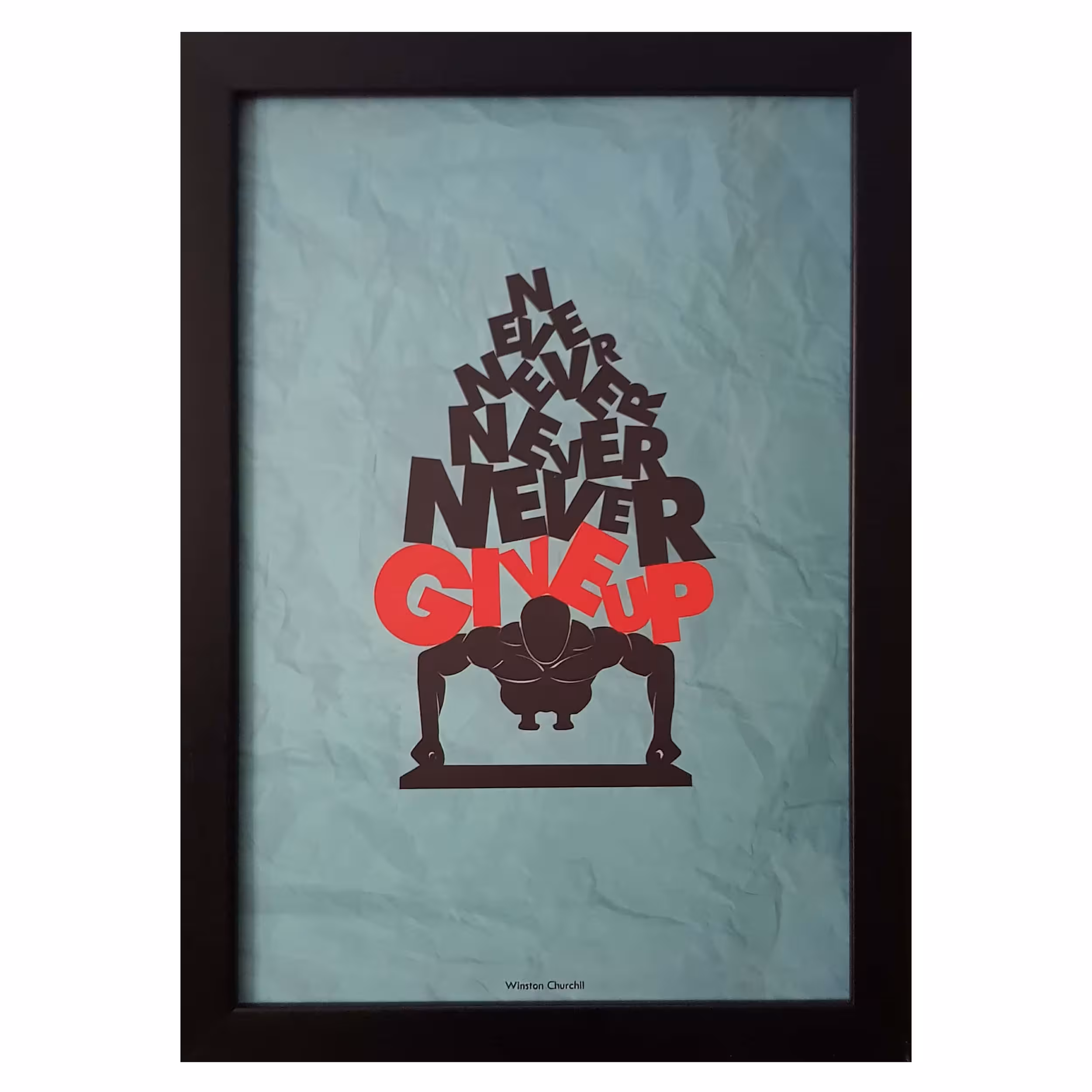 تابلو طرح never give up
