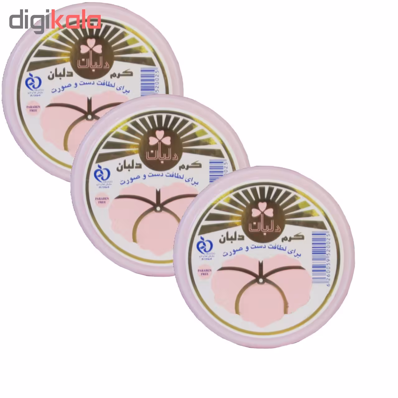 کرم مرطوب کننده دلبان مدل DB03 حجم 90 میلی لیتر مجموعه 3 عددی