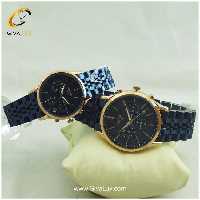 ست ساعت مچی  سه موتوره کرنوگراف فول استیل سرمه ای سیکو