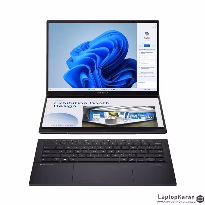 لپ تاپ 14 اینچی ایسوس مدل ZenBook Duo UX8406MA با پردازنده Core Ultra 9 185H رم 32 گیگابایت و حافظه 2TB SSD