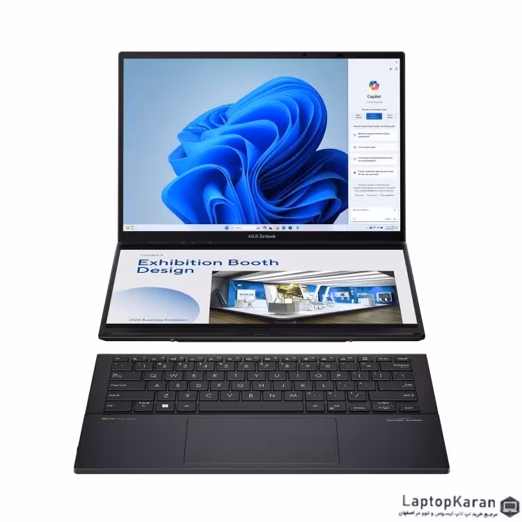 لپ تاپ 14 اینچی ایسوس مدل ZenBook Duo UX8406MA با پردازنده Core Ultra 9 185H رم 32 گیگابایت و حافظه 2TB SSD