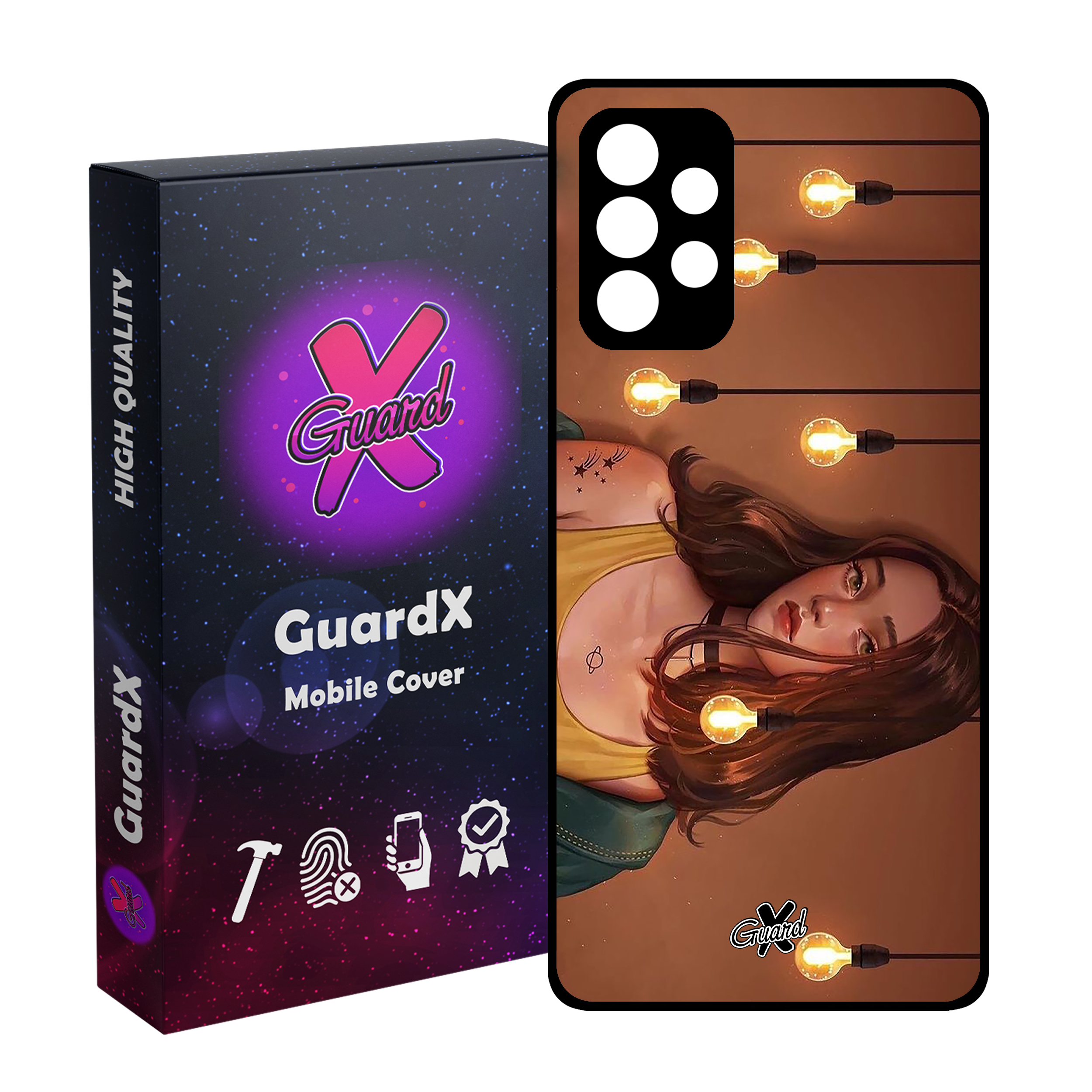 کاور گارد ایکس طرح Girl مدل Glass10034 مناسب برای گوشی موبایل سامسونگ Galaxy A23 4G