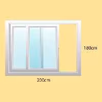 پنجره دوجداره upvc کشویی با پروفیل هافمن (پس کرایه و هزینه ارسال در مقصد)