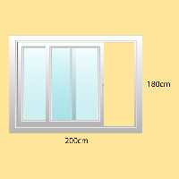 پنجره دوجداره upvc کشویی با پروفیل هافمن (پس کرایه و هزینه ارسال در مقصد)