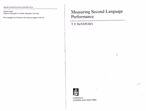 خرید و دانلود نسخه کامل کتاب Measuring Second Language Performance (Applied Linguistics and Language Study)