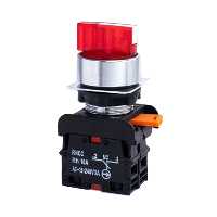 کلید سلکتوری 110 ولت چراغ‌دار دو طرفه متحرک فلزی SEI-LED رعد