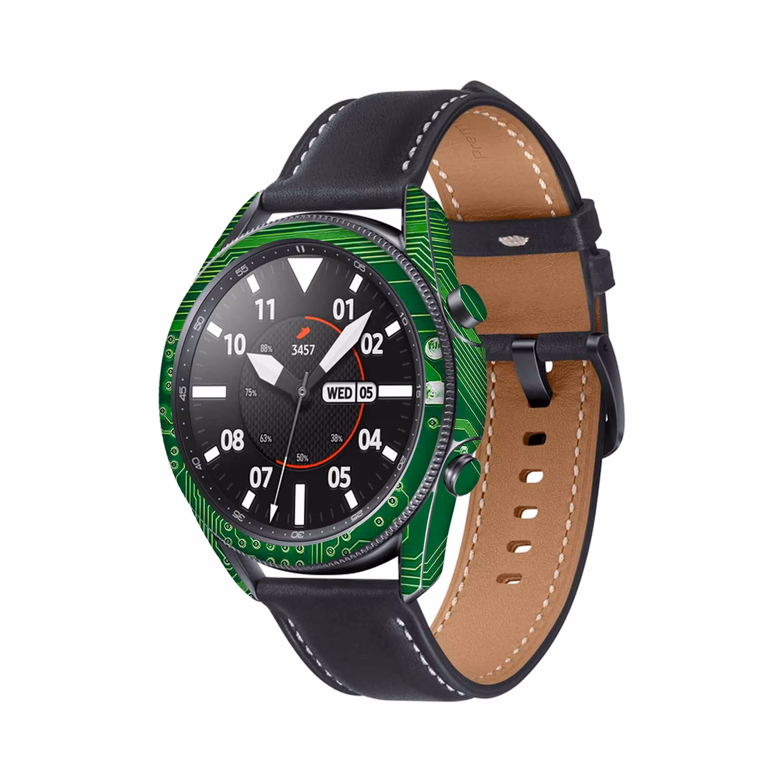 برچسب ماهوت طرح Green Printed Circuit Board مناسب برای ساعت هوشمند سامسونگ Galaxy Watch3 45mm