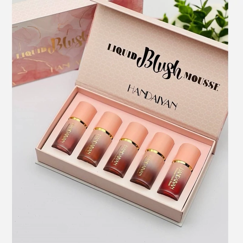 5 عدد رژگونه مایع هندیان . نود و سرخ جیگری قهوه ای