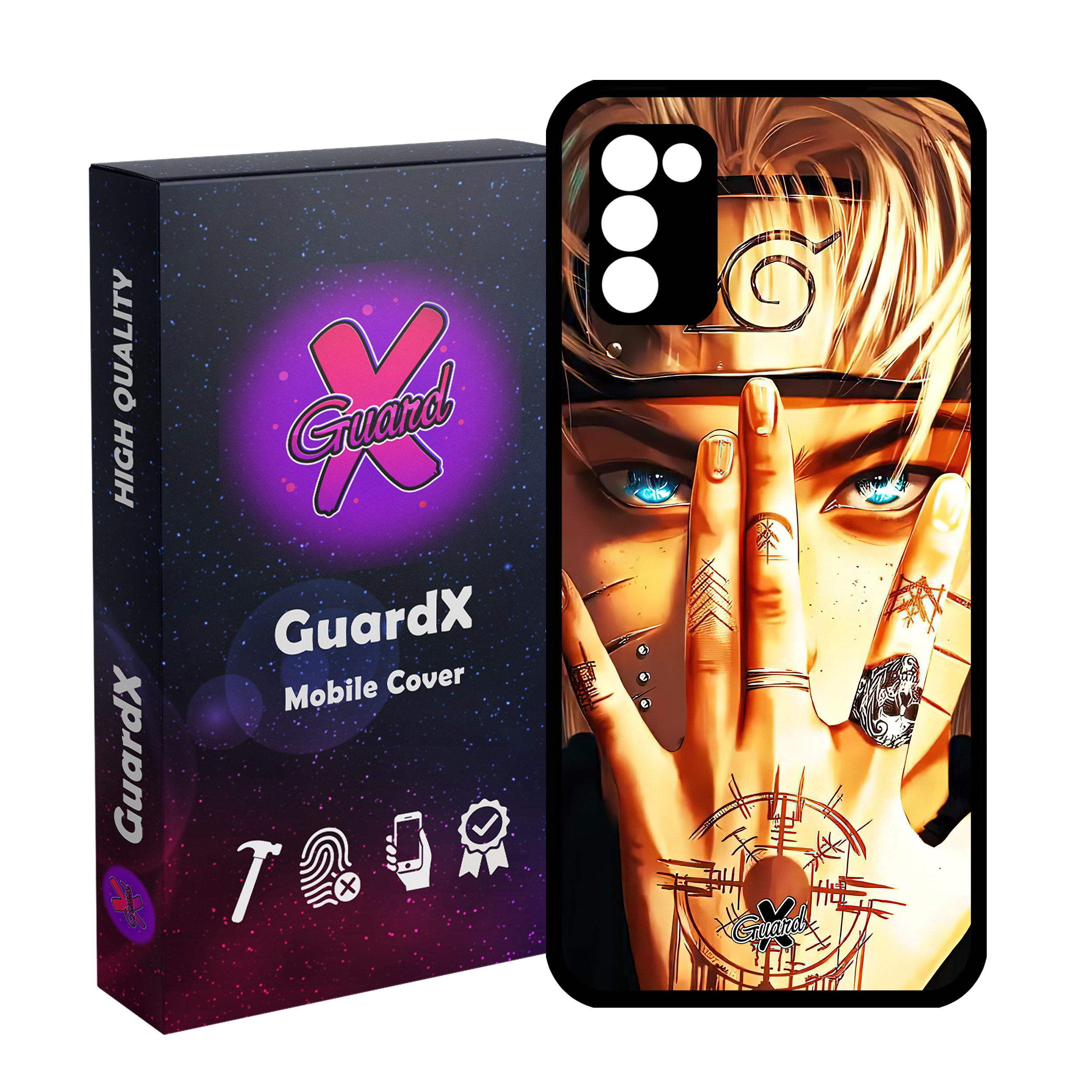 کاور گارد ایکس طرح Naruto Anime مدل Glass10452 مناسب برای گوشی موبایل سامسونگ Galaxy A03S/A02S/M02S/F02S