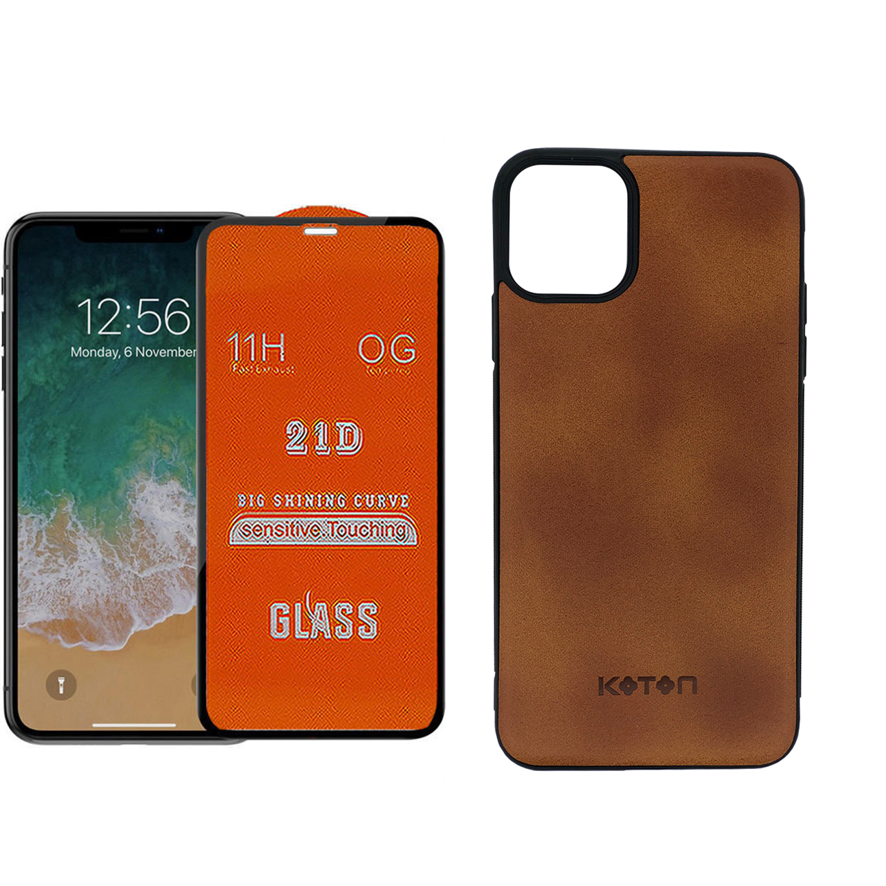 کاور مدل LET21 مناسب برای گوشی موبایل اپل Iphone 11 Pro Max به همراه محافظ صفحه نمایش
