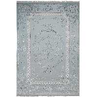 فرش ماشینی زمرد مشهد کد DI11 زمینه سبز آبی