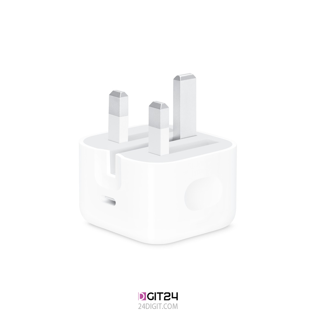 شارژر اصلی اپل 20 وات 3 پین سفارش B/A گارانتی 18 ماهه