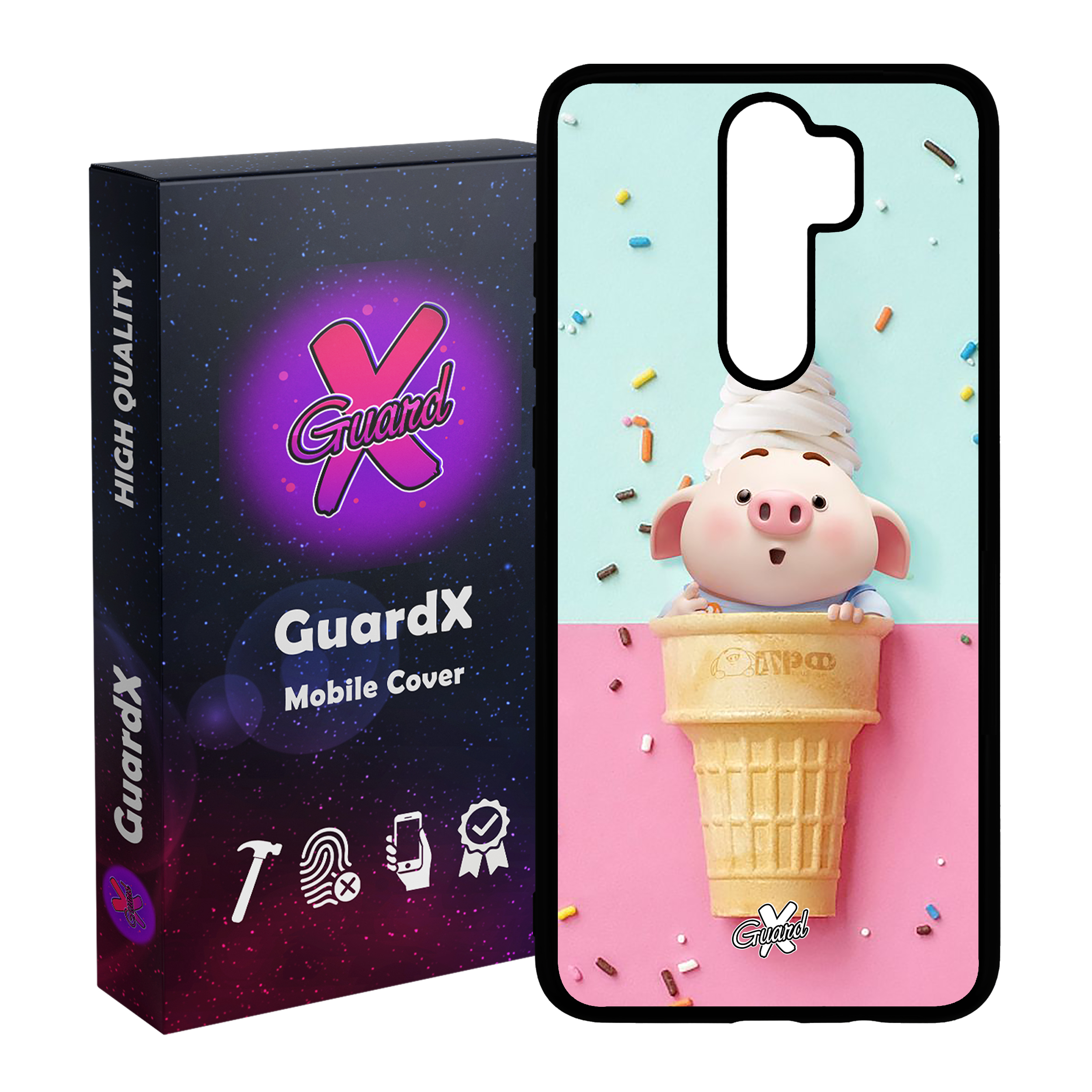 کاور گارد ایکس طرح Pig مدل Glass10026 مناسب برای گوشی موبایل شیائومی Redmi 9 / 9 Prime