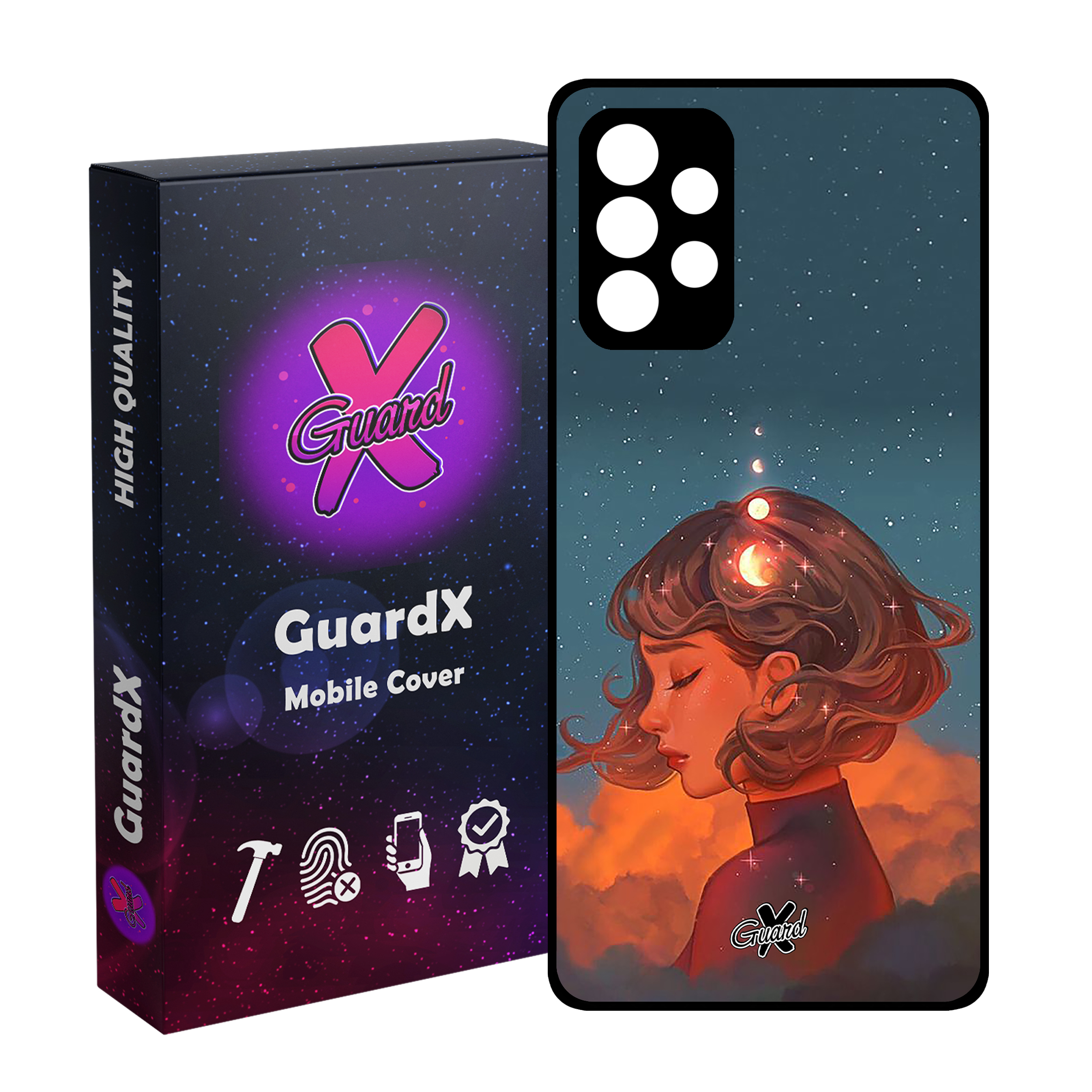 کاور گارد ایکس طرح Girl مدل Glass10302 مناسب برای گوشی موبایل سامسونگ Galaxy A52s