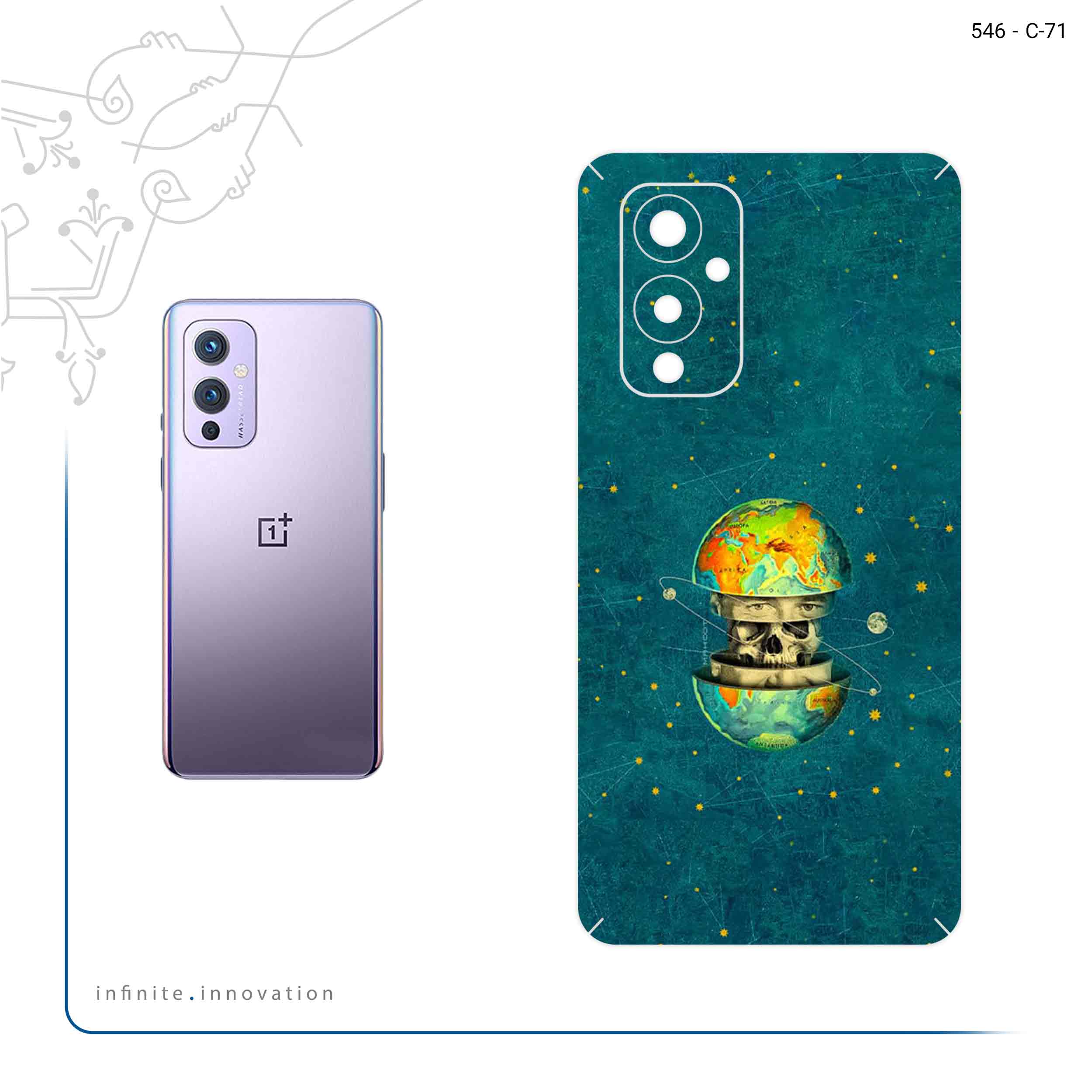 برچسب پوششی ماهوت مدل Collage of Earth Face مناسب برای گوشی موبایل وان پلاس 9