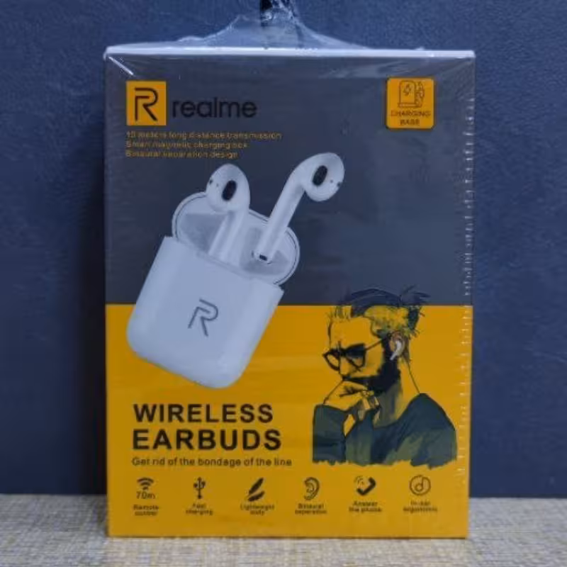 ایرپاد EARBUDS مارک realme نگهداری شارژ  عالی 