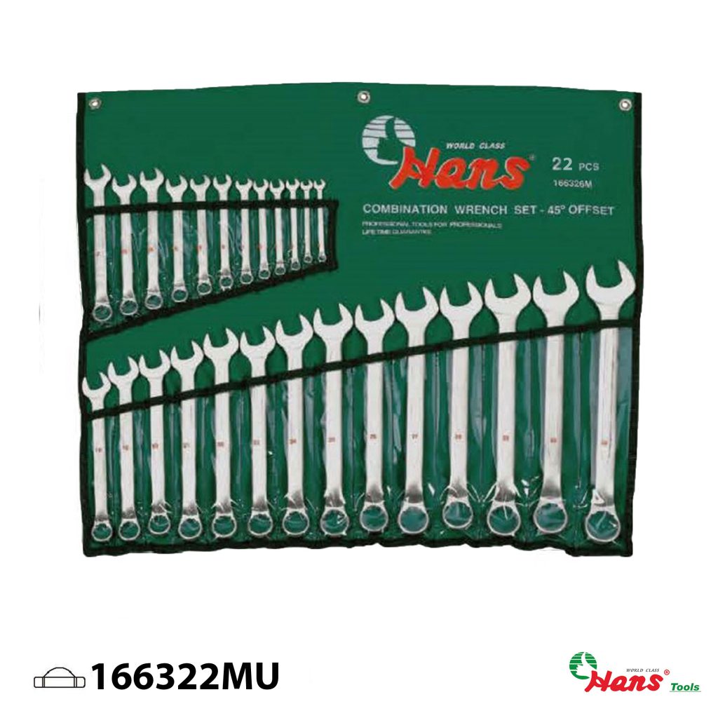 ست آچار یکسر رینگی 22 عددی 6-32 هنس (HANS) مدل 166322MU - آرسی