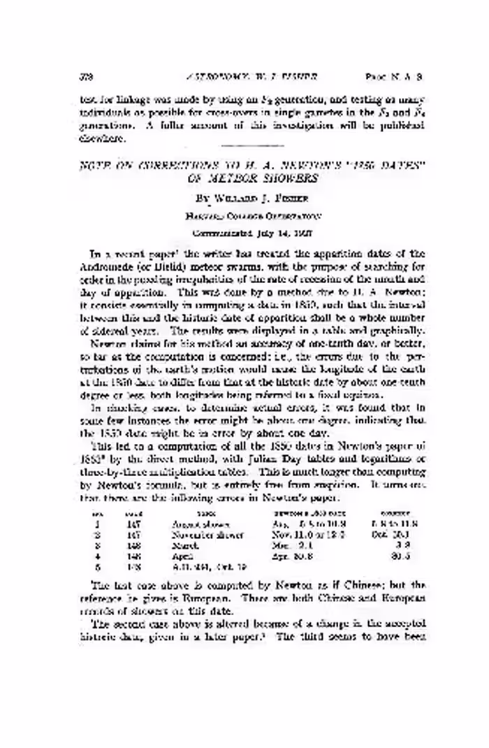 خرید و دانلود نسخه کامل کتاب Note on Corrections to H. A. Newtons 1850 Dates of Meteor Showers