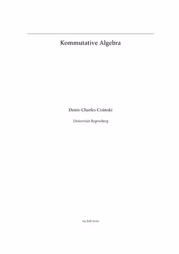 خرید و دانلود نسخه کامل کتاب Kommutative Algebra