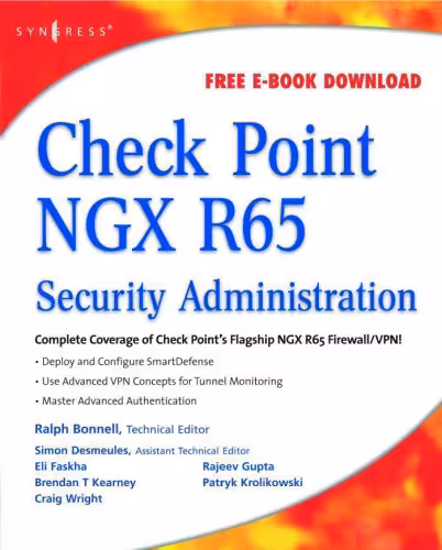 خرید و دانلود نسخه کامل کتاب Check Point NGX R65 Security Administration