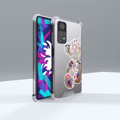 کاور لاین کینگ مدل آینه ایی نشکن طرح خرس مناسب برای گوشی موبایل شیائومی Redmi Note 11 Global / Note 11S