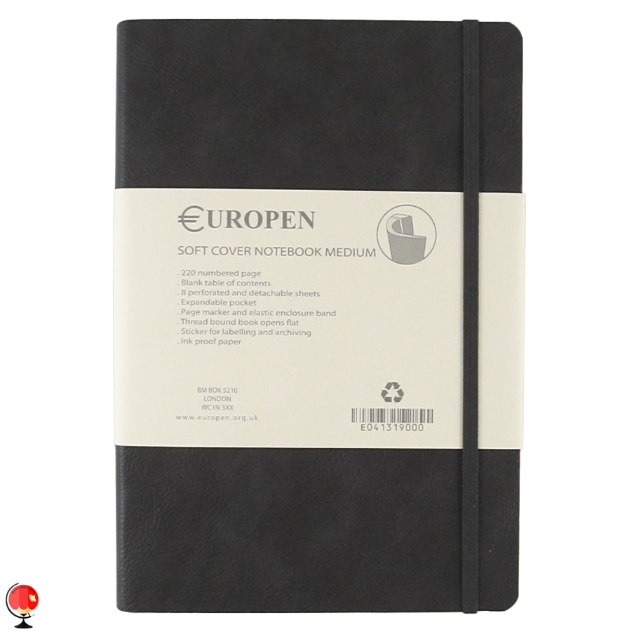 دفتر یوروپن مدل Soft Cover Medium رنگ طوسی
