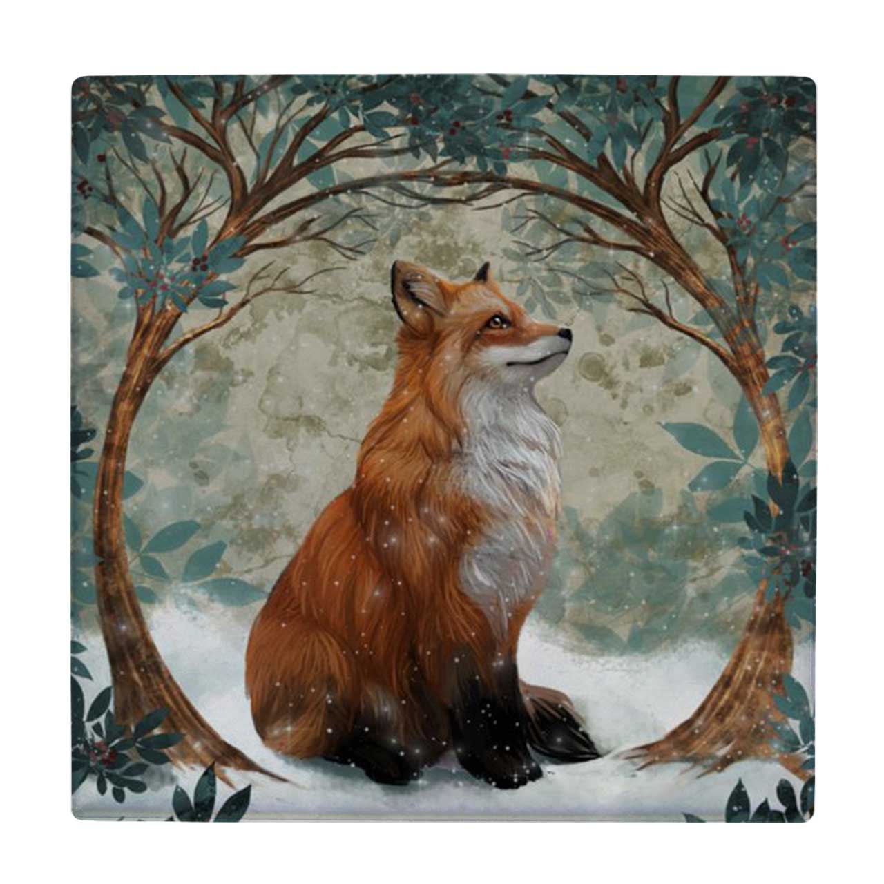 کاشی طرح روباه و روز برفی کد wk880