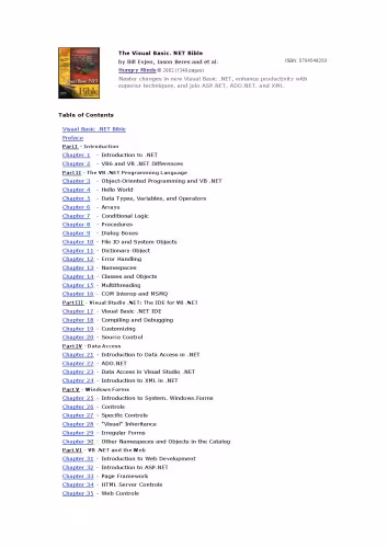 خرید و دانلود نسخه کامل کتاب Visual Basic .NET Bible