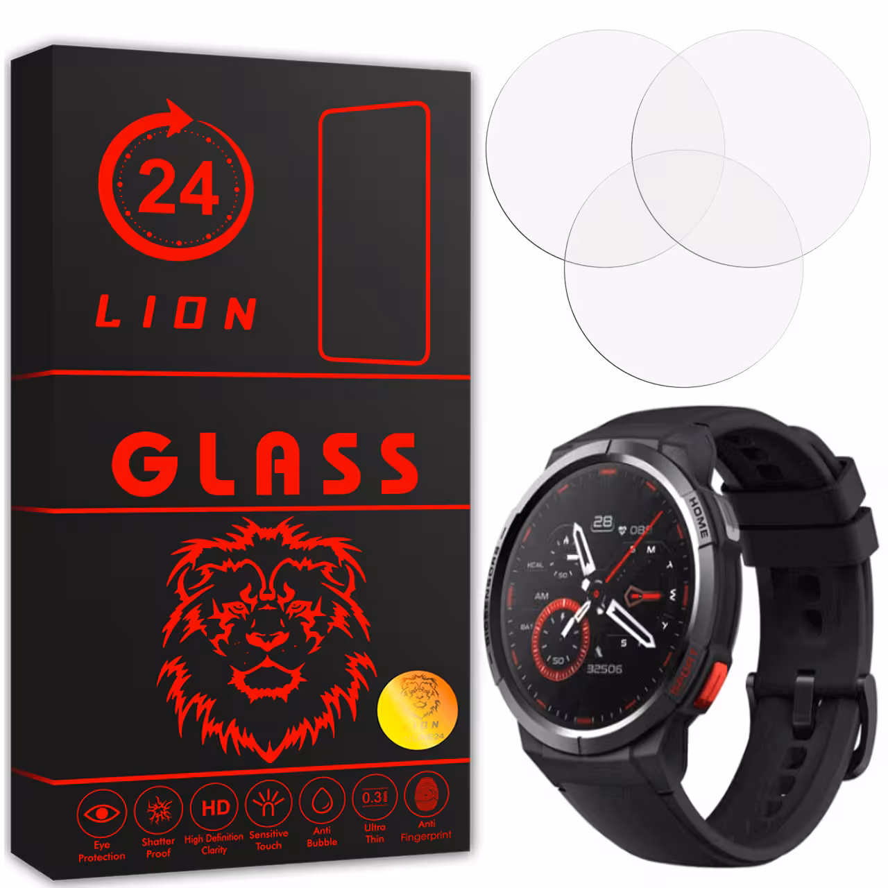محافظ صفحه نمایش لاین مدل RB007 مناسب برای ساعت هوشمند شیایومی Mibro Watch GS بسته سه عددی