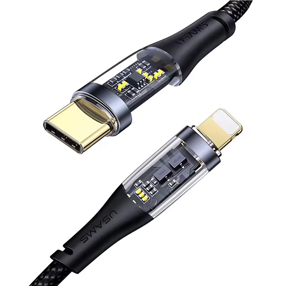 کابل شارژ تایپ سی به لایتنینگ یوسمز مدل US-SJ573 طول 1.2 متر توان 20 وات