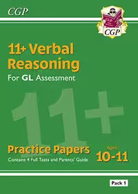 خرید و دانلود نسخه کامل کتاب New 11  GL Verbal Reasoning Practice Papers: Ages 10-11 - Pack 1 (with Parents' Guide &amp; Online Ed) (CGP 11  GL)