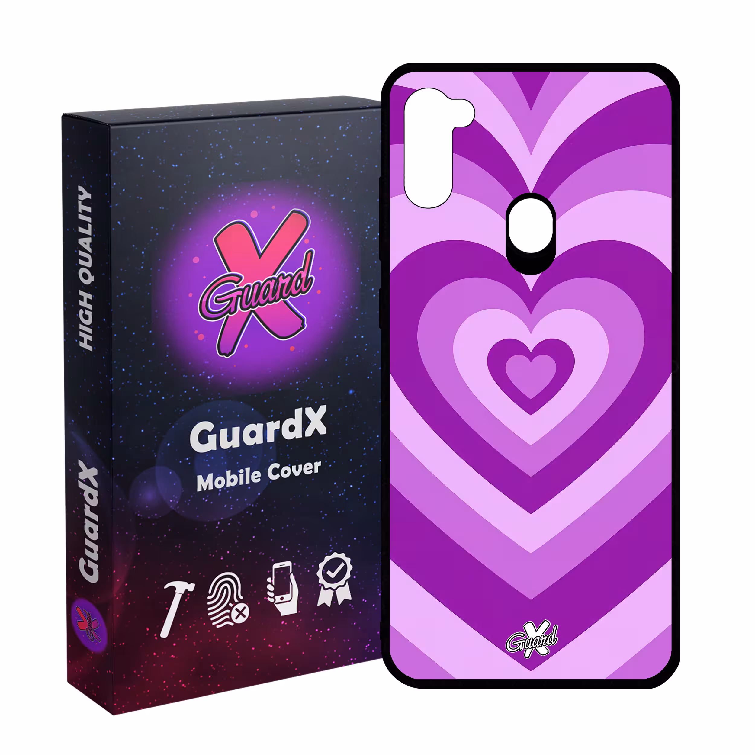 کاور گارد ایکس طرح قلب مدل Glass10474 مناسب برای گوشی موبایل سامسونگ Galaxy A11/M11