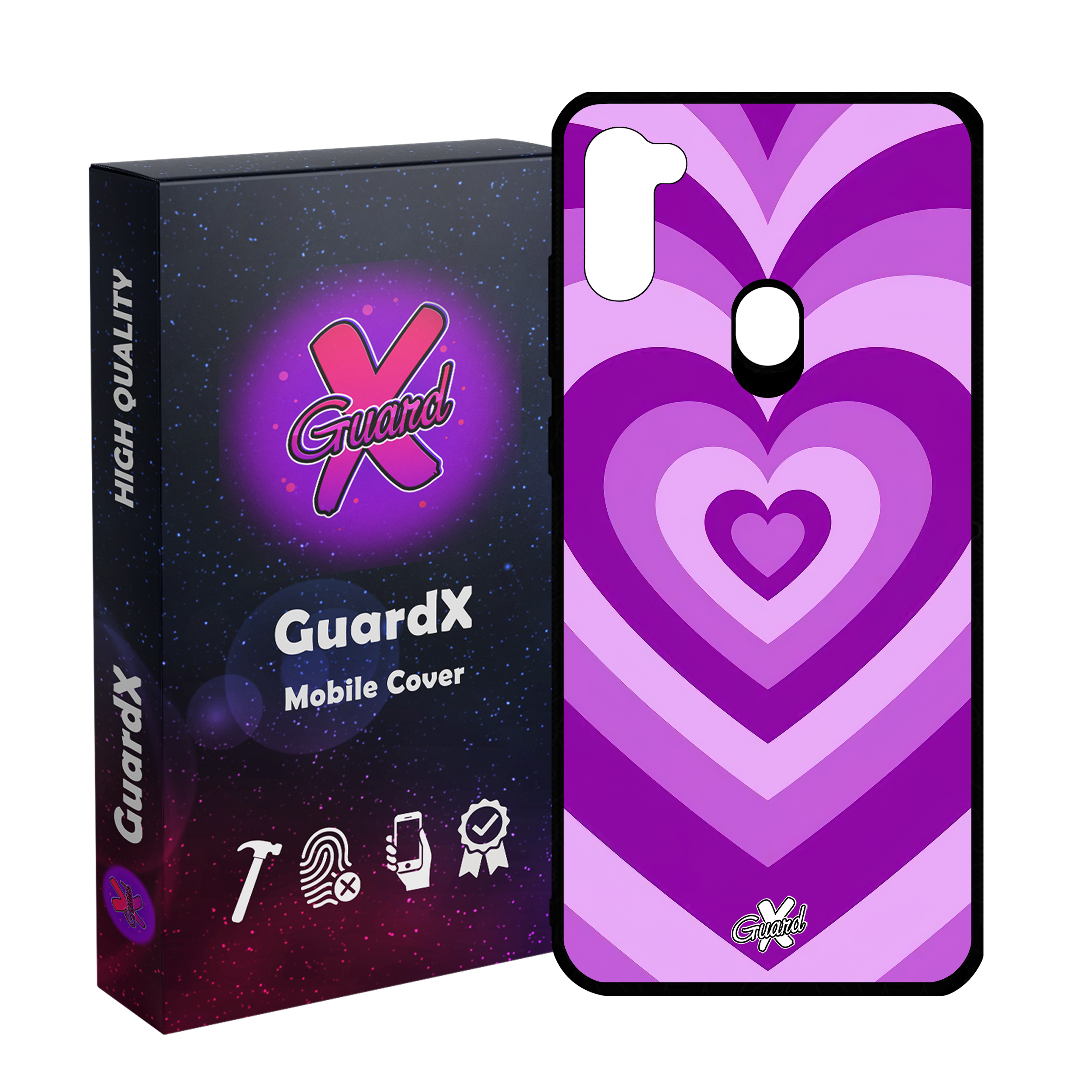 کاور گارد ایکس طرح قلب مدل Glass10474 مناسب برای گوشی موبایل سامسونگ Galaxy A11/M11