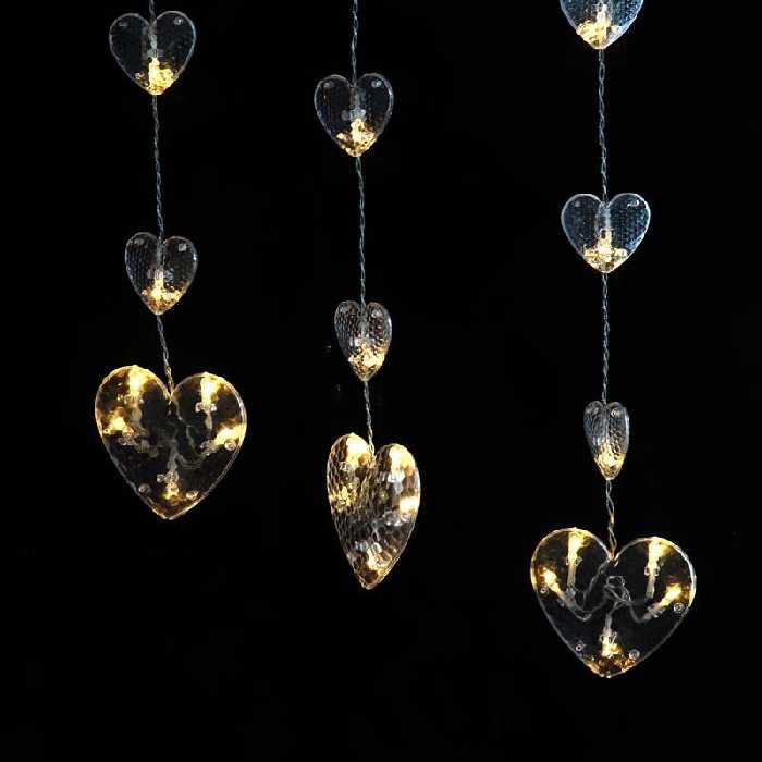 ریسه طرح قلب بزرگ و کوچک آفتابی 4 متری