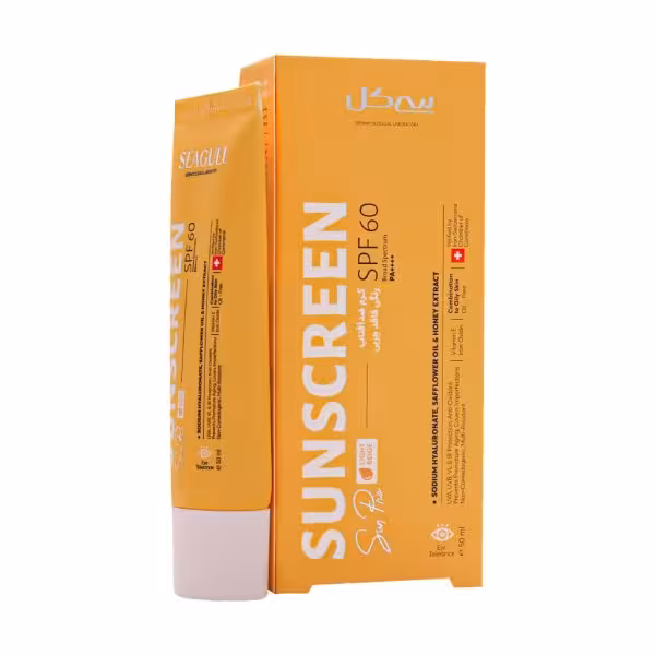 کرم ضد آفتاب رنگی ( لایت ) فاقد چربی SPF 60  سی گل