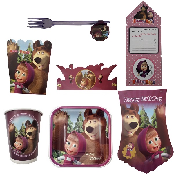 مجموعه 98 عددی تم تولد طرح ماشا و میشا 